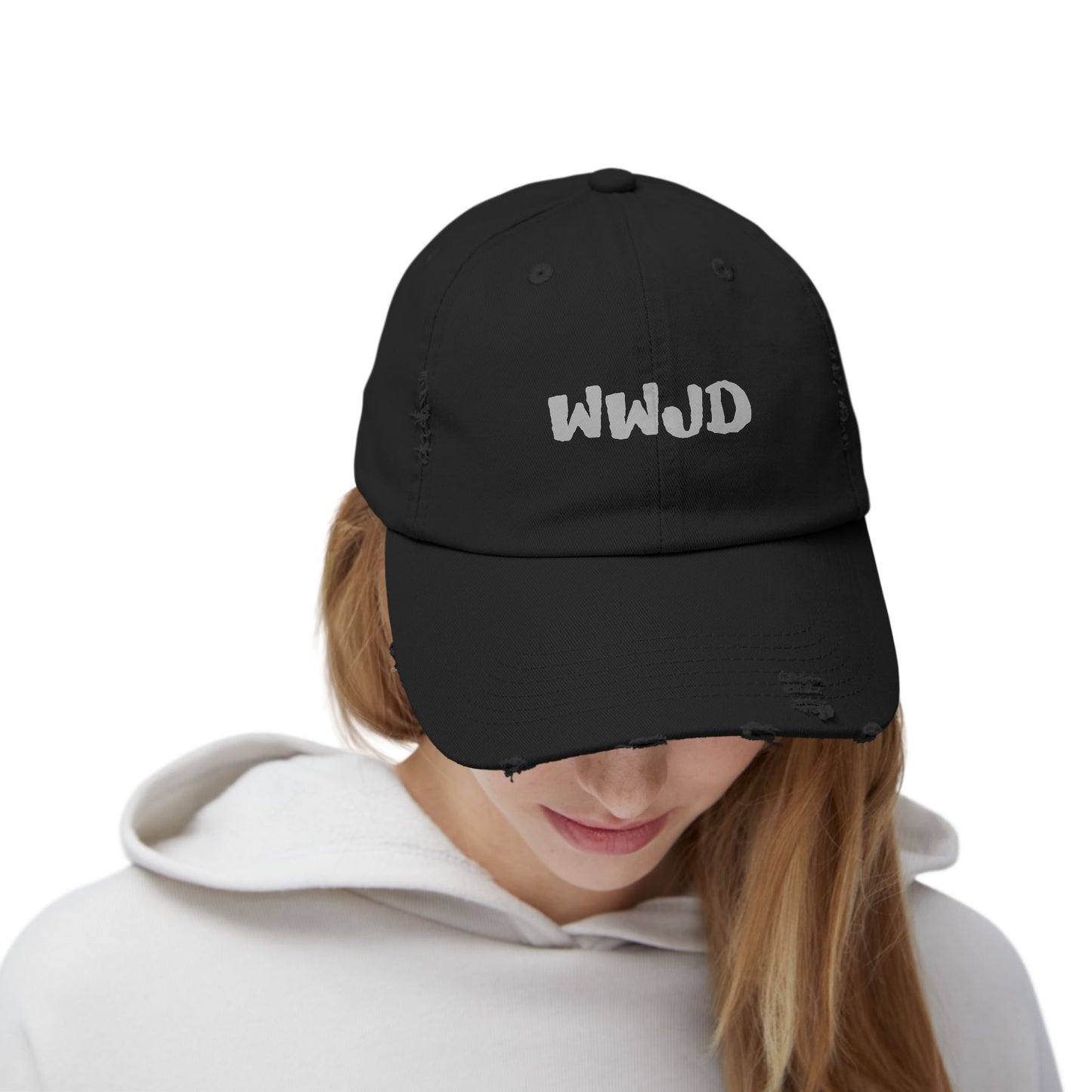 WWJD Distressed Unisex Cap