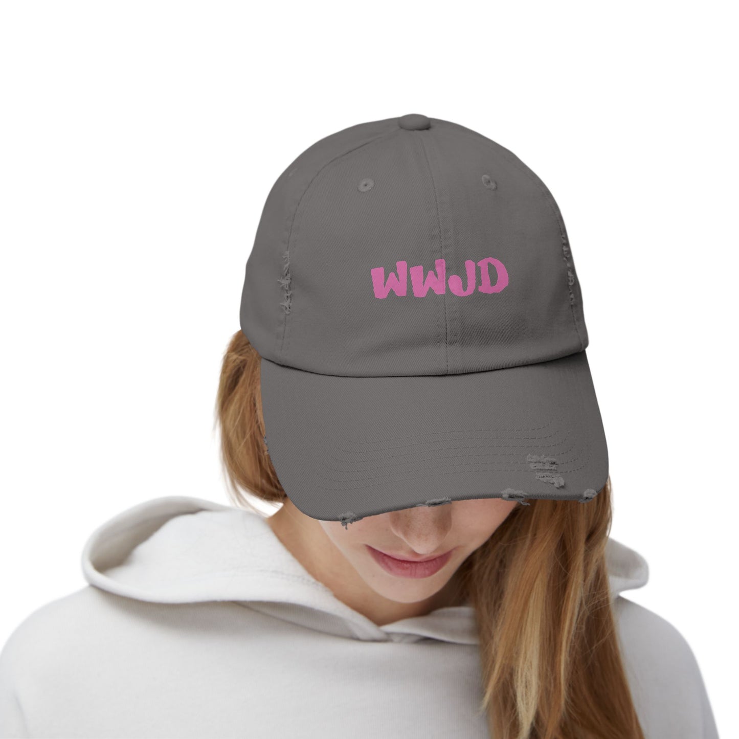 Gorra unisex desgastada WWJD