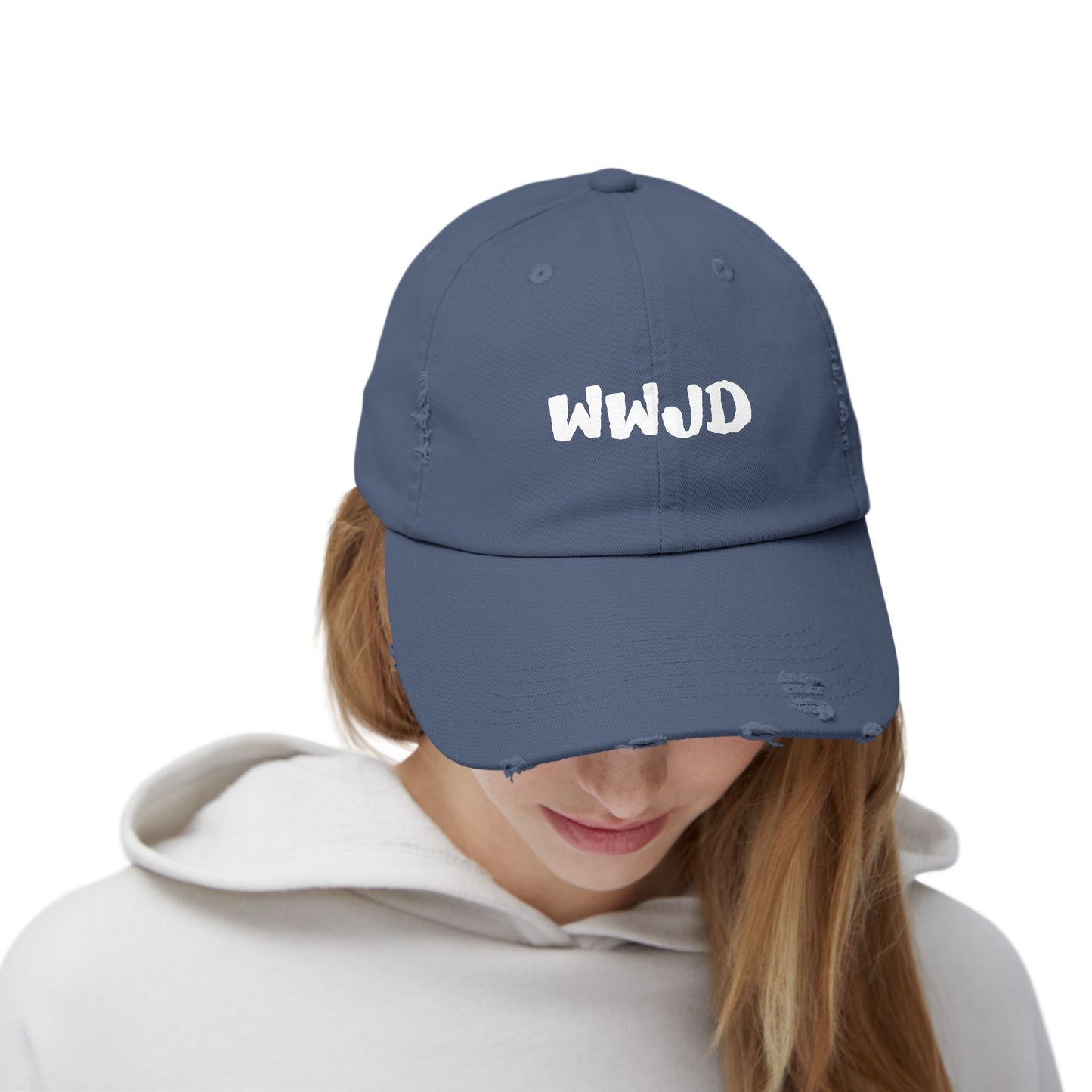 WWJD Distressed Unisex Cap