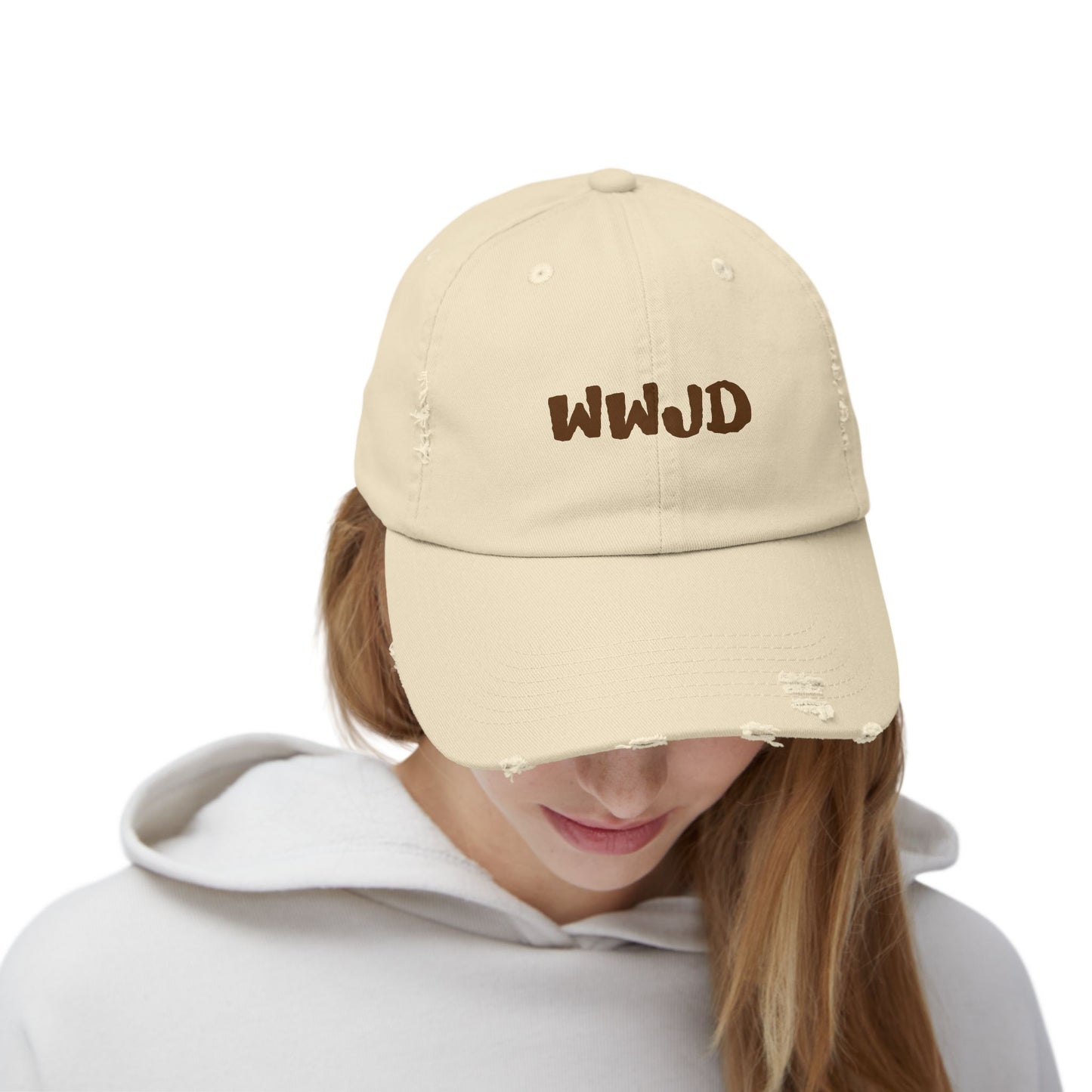 WWJD Distressed Unisex Cap