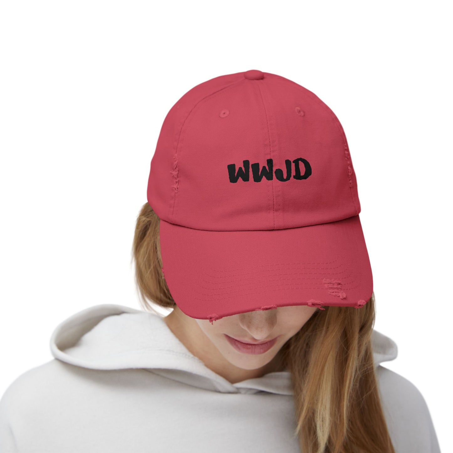 Gorra unisex desgastada WWJD